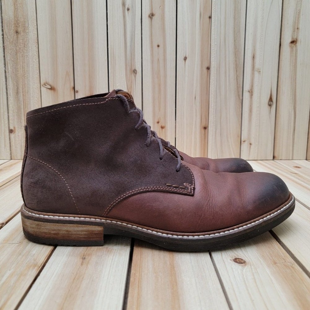 ECCO Men's Findlay Chukka Boots Size 42 (US 8-8.5) Coffee/Mocha Brown Leather